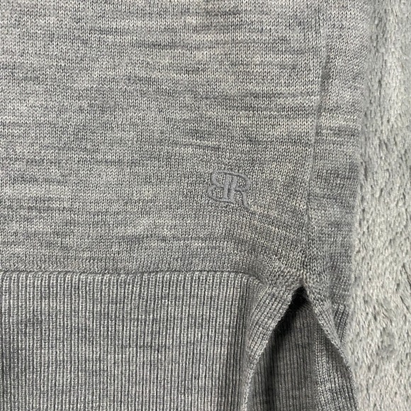 Banana Republic Sweater Womens Large Gray V-Neck 100% Merino Wool Relaxed Fit - Picture 5 of 11